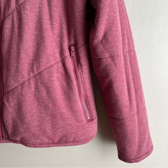 Anthropologie Three Dot Full Zip Quilted Jacket in Heather Tibetan Red, Small - Picture 6 of 13